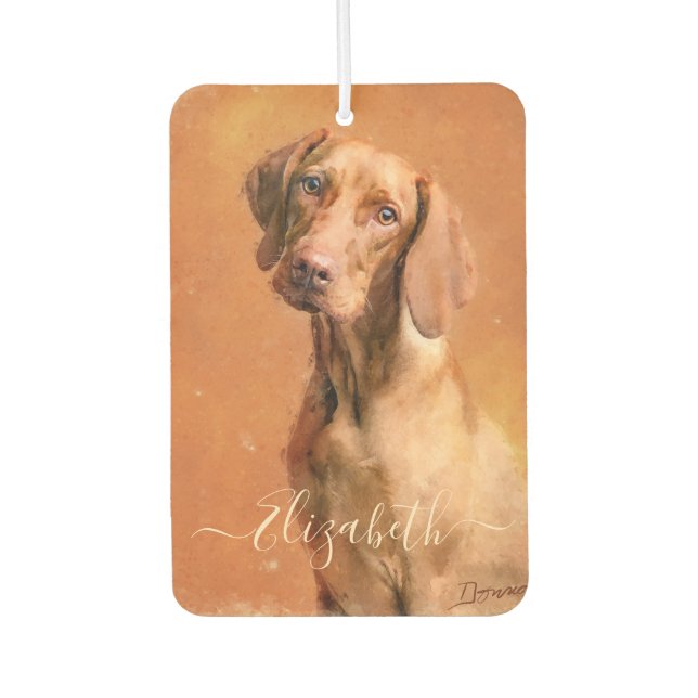 Hungarian Vizsla Dog Car Air Freshener (Front)