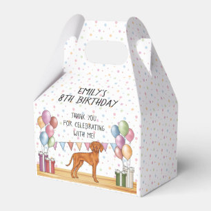 Hungarian Vizsla Dog Pastel Birthday Thank You Favour Box