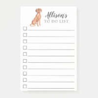 Hungarian Vizsla Dog Personalised To Do List