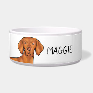 Hungarian Vizsla Pointer Dog Head With Pet's Name
