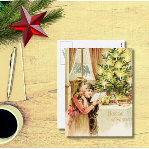Hungarian Xmas 1902 Holiday Postcard