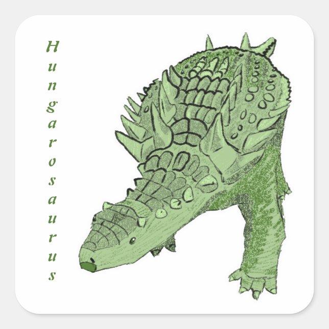 Hungarosaurus 3 square sticker (Front)
