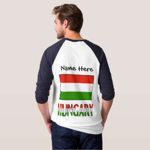 Hungary and Hungarian Flag Personalised  T-Shirt