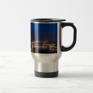 Hungary Budapest at night panorama Travel Mug