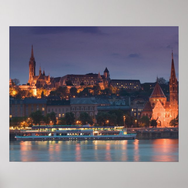 HUNGARY, Budapest: Castle Hill, Calvinist Church Poster (Front)