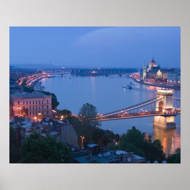 HUNGARY, Budapest: Szechenyi (Chain) Bridge, 2 Poster (Front)