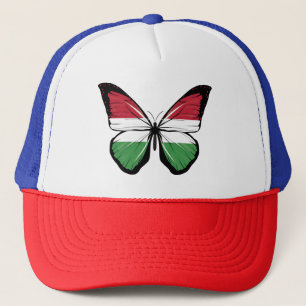 Hungary Butterfly Flag Trucker Hat