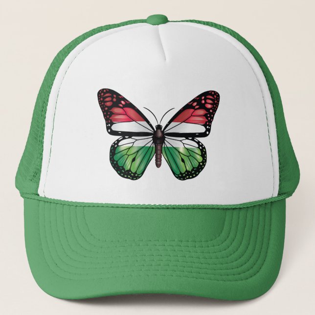 Hungary butterfly monarch flag trucker hat (Front)
