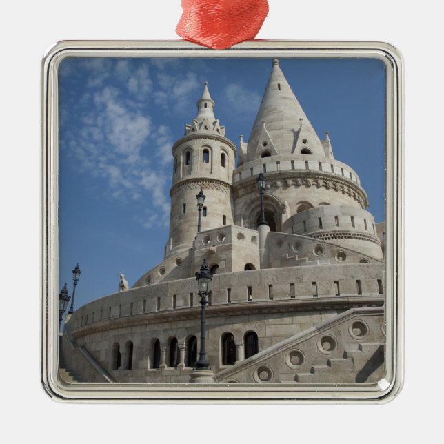 Hungary, capital city of Budapest. Buda, Castle 2 Metal Tree Decoration (Front)