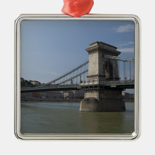 Hungary, capital city of Budapest. Historic 3 Metal Tree Decoration (Front)