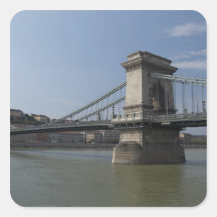 Hungary, capital city of Budapest. Historic 3 Square Sticker