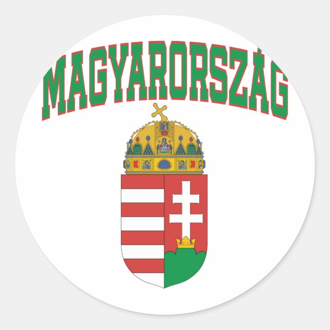 Hungary Classic Round Sticker (Front)