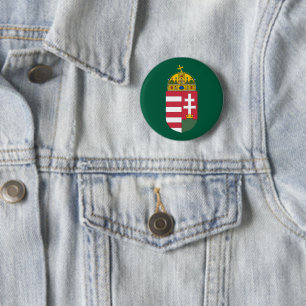 Hungary coat arms country symbol magyar emblem fla 6 cm round badge