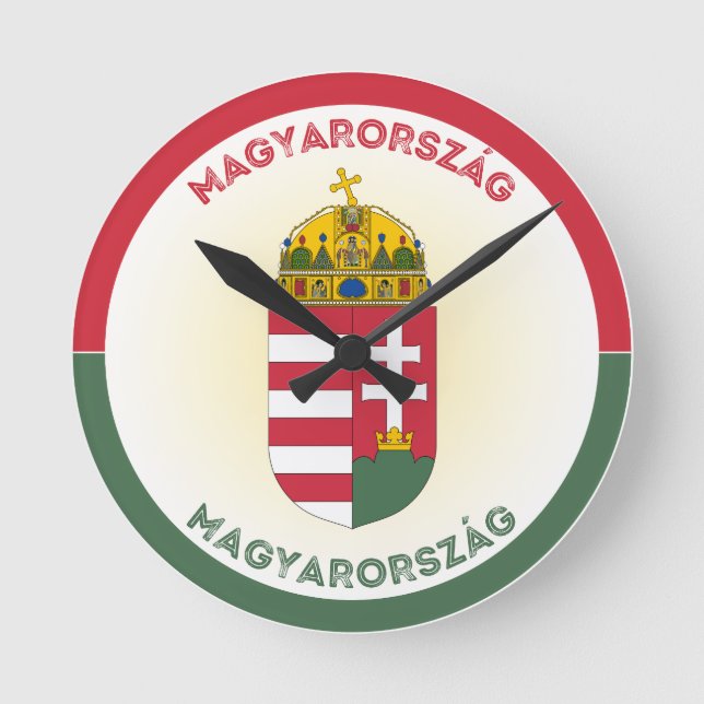 Hungary Coat of Arms Circle Shape Round Clock (Front)