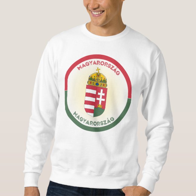 Hungary Coat of Arms Circle Shape Sweatshirt (Front)