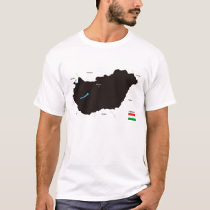 hungary country political map flag T-Shirt
