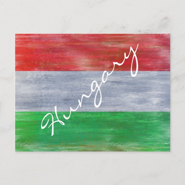 Hungary distressed Hungarian flag Postcard (Front)