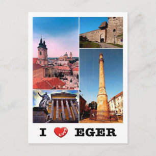 Hungary - Eger - I Love - Postcard