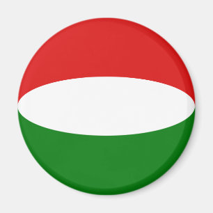 Hungary Fisheye Flag Magnet
