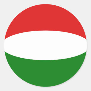 Hungary Fisheye Flag Sticker