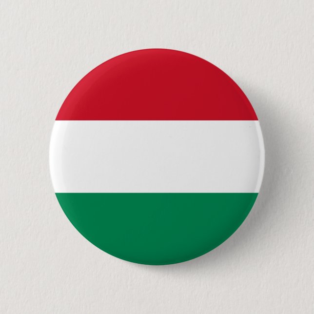 Hungary flag  6 cm round badge (Front)