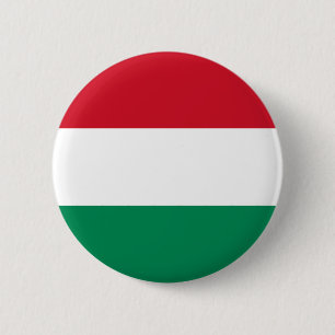 Hungary flag 6 cm round badge