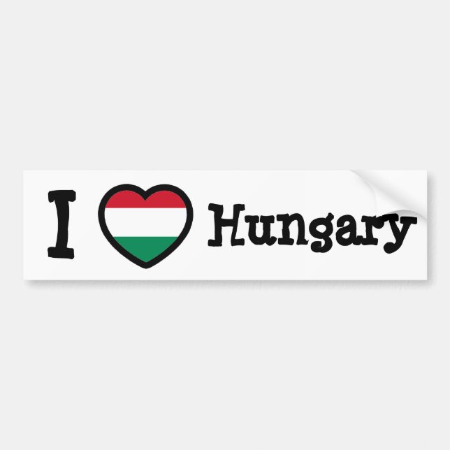 Hungary Flag Bumper Sticker (Front)