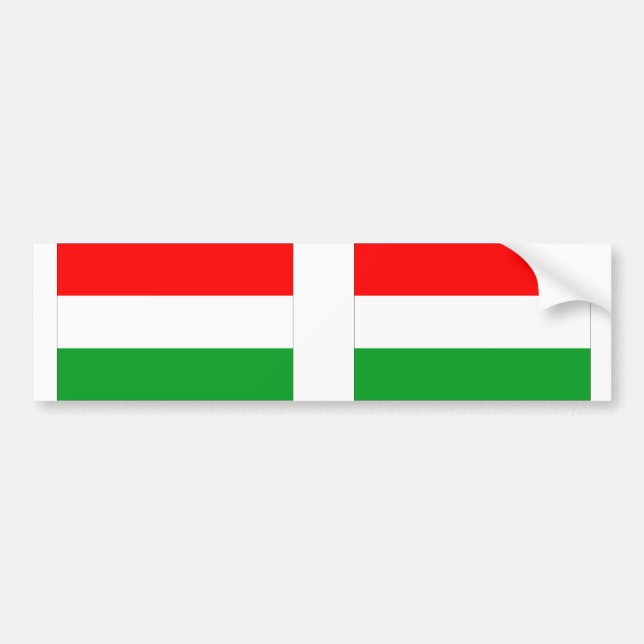 Hungary Flag Bumper Sticker (Front)