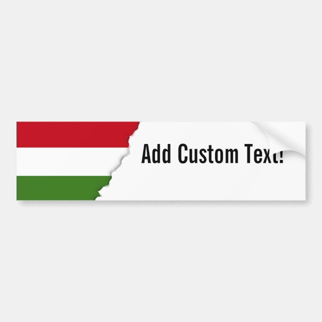 Hungary Flag Bumper Sticker (Front)