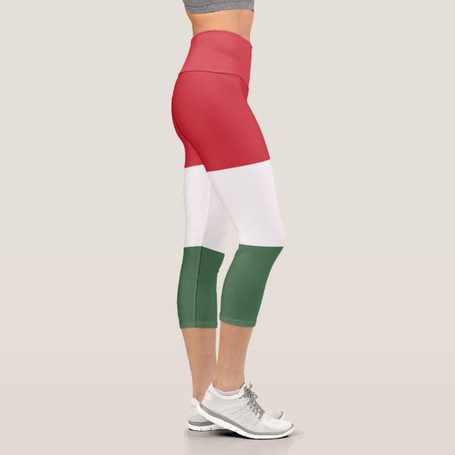 Hungary Flag Capri Leggings (Right)