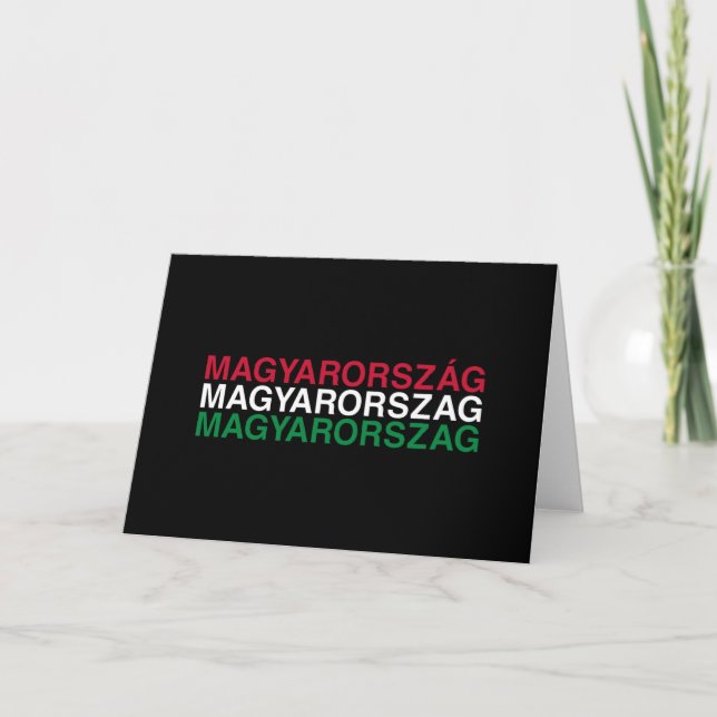HUNGARY Flag Card (Front)