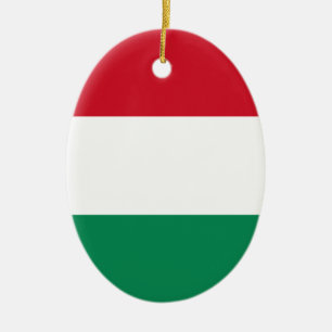 Hungary Flag Ceramic Tree Decoration