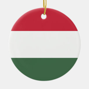 Hungary Flag Ceramic Tree Decoration