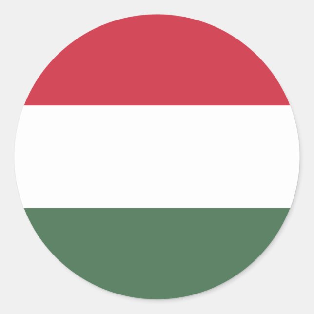 Hungary Flag Classic Round Sticker (Front)