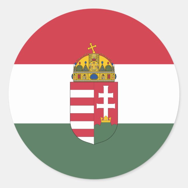 Hungary Flag Classic Round Sticker (Front)