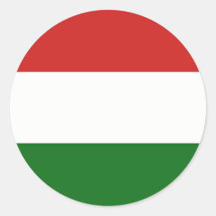 Hungary flag Classic Round Sticker