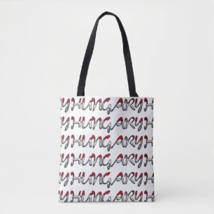 Hungary Flag Colour Typography European Country Tote Bag