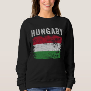 Hungary Flag Distressed  Men Women Kids  Hungarian Sweatshirt