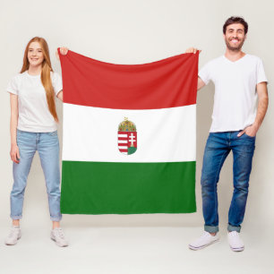 Hungary flag Fleece Blanket