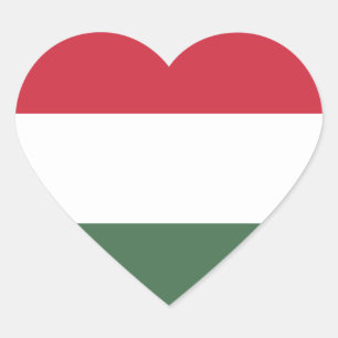 Hungary Flag Heart Sticker