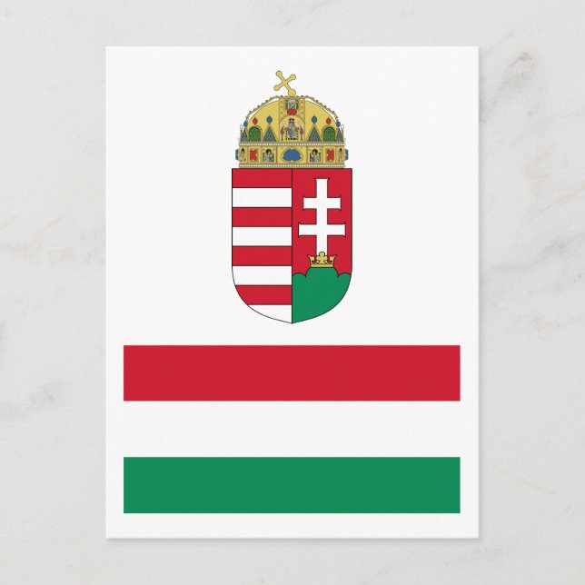 Hungary Flag HU Postcard (Front)