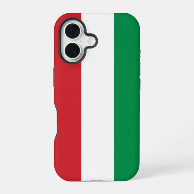 Hungary Flag iPhone 16 Case (Back)