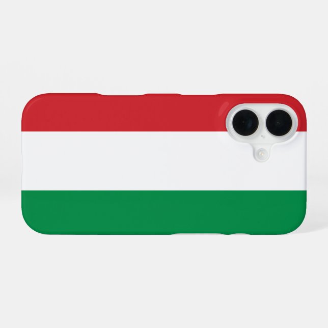 Hungary Flag iPhone 16 Case (Back Horizontal)