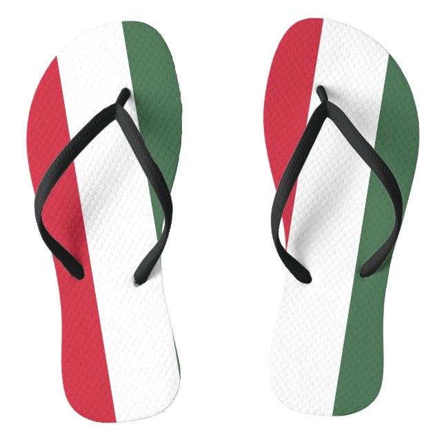 Hungary Flag Jandals (Footbed)