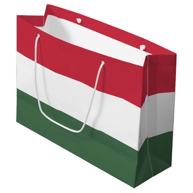 Hungary flag large gift bag (Front Angled)