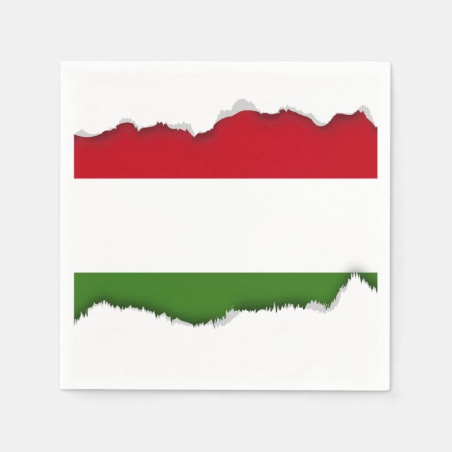 Hungary Flag Napkin (Front)