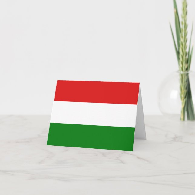 Hungary Flag Notecard (Front)