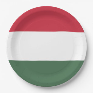 Hungary Flag Paper Plate