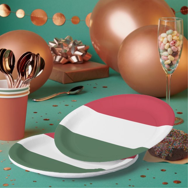 Hungary flag paper plate (Multi)
