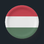 Hungary Flag Paper Plate<br><div class="desc">Patriotic flag of Hungary.</div>